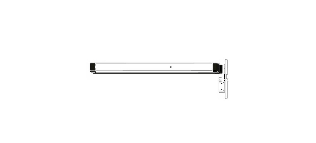 8400 Narrow Stile Mortise Exit Device, Dark Bronze Anodized