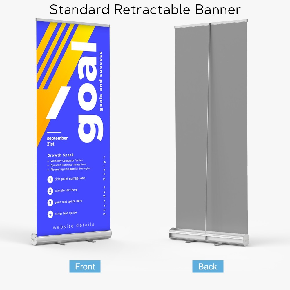 33″x81″ – Custom Premium Retractable Banner with stand For Events – FREE DESIGN