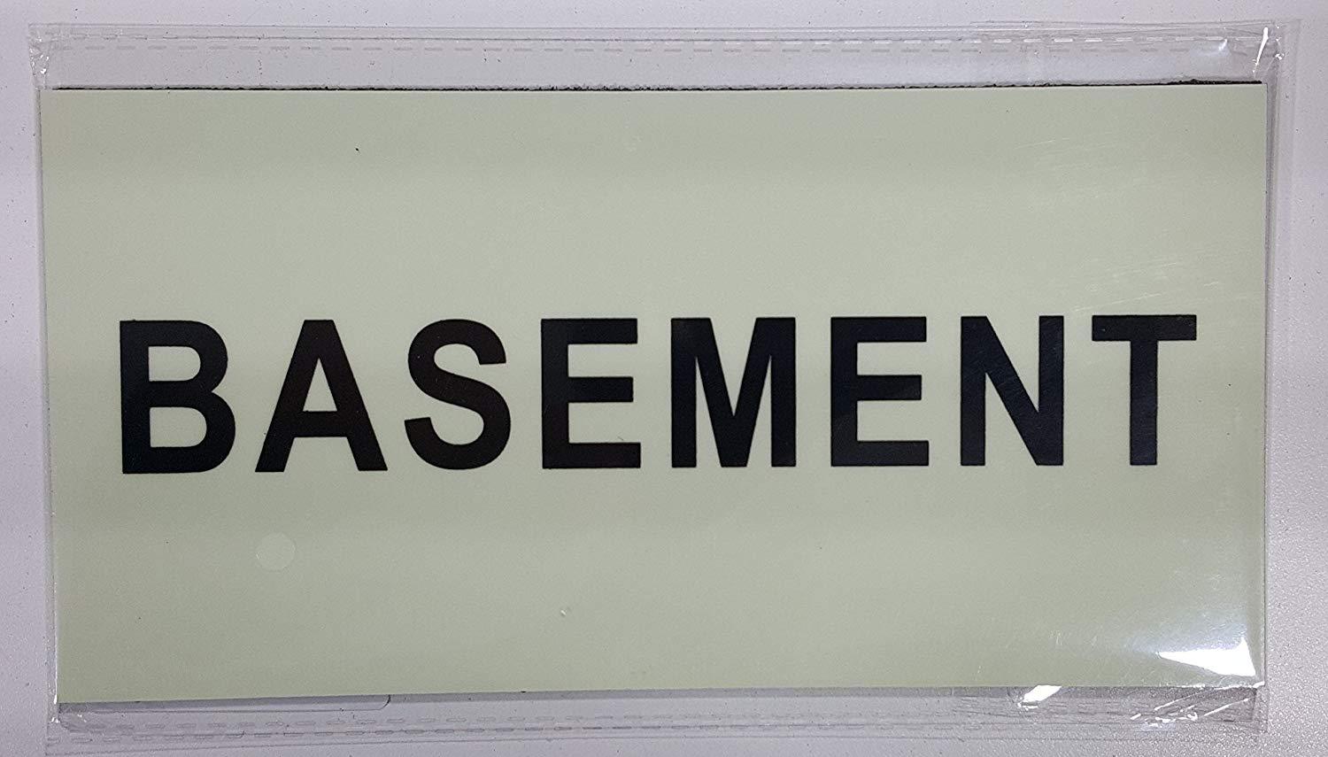 BASEMENT HEAVY DUTY / GLOW IN THE DARK “BASEMENT” SIGN HEAVY DUTY ..-REF24-1027