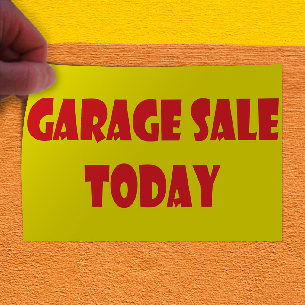 Decal Stickers Garage Sale Today Business Vinyl Store Sign Label Business