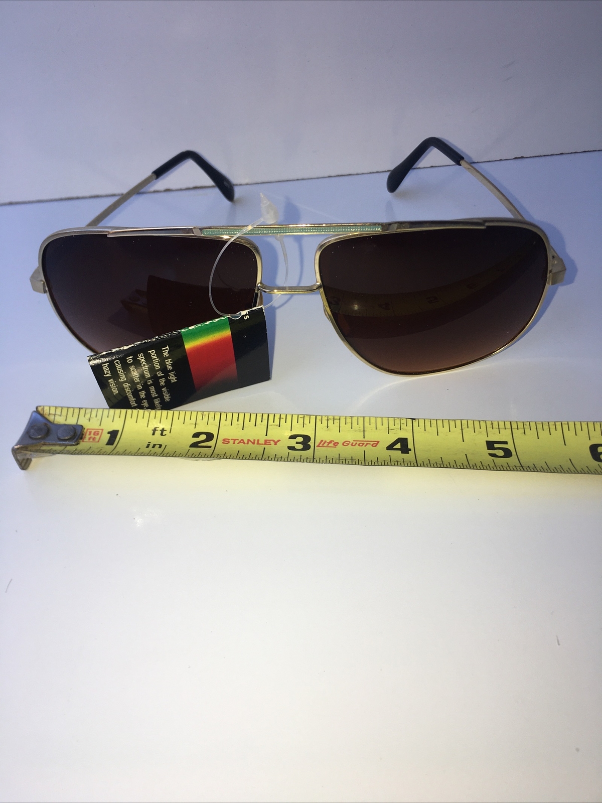 Vintage GOLD Aviator 80’s Sunglasses Made In Taiwan 80s Glasses NEW