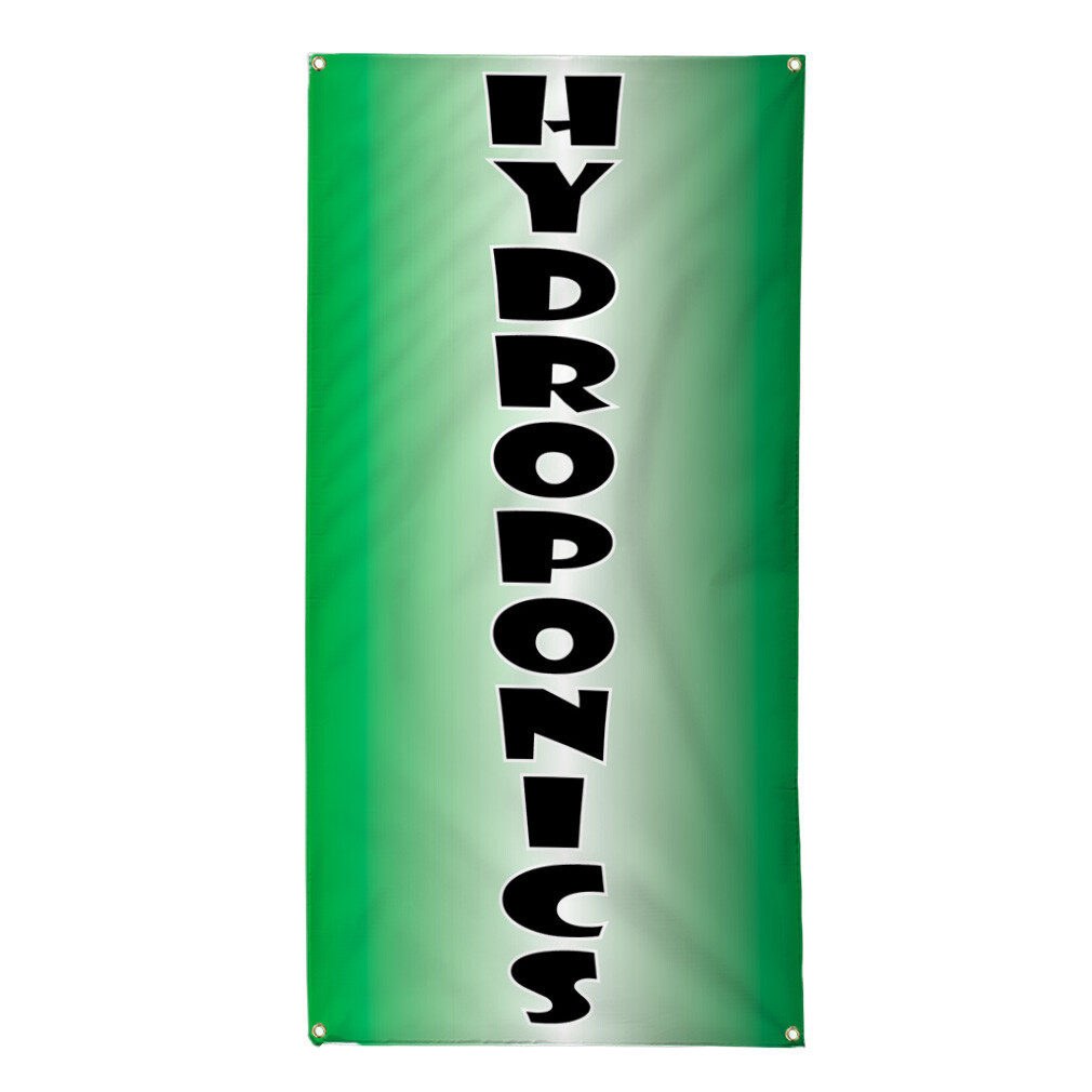 Vertical Vinyl Banner Multiple Sizes Hydroponics Business Business Outdoor