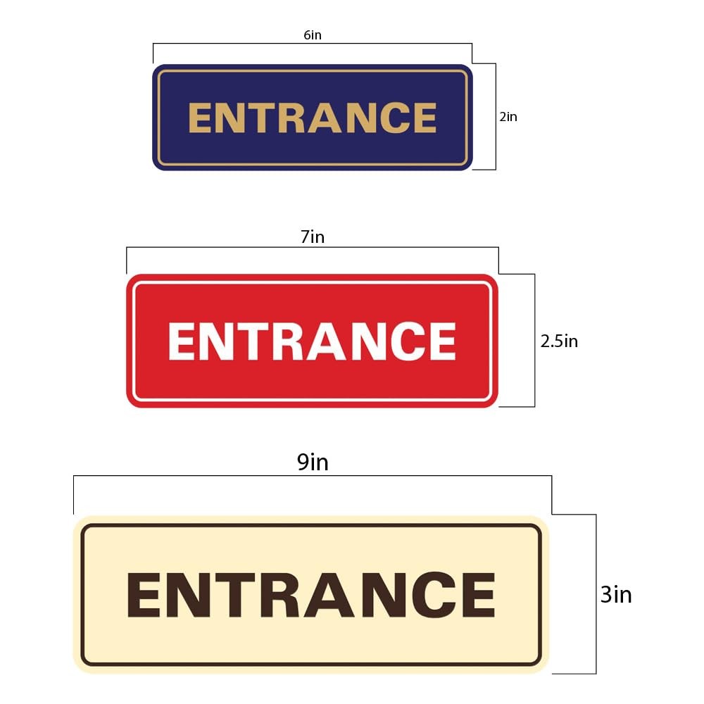 Small Standard Entrance Door/Wall Sign Black Business Office Commercial Store