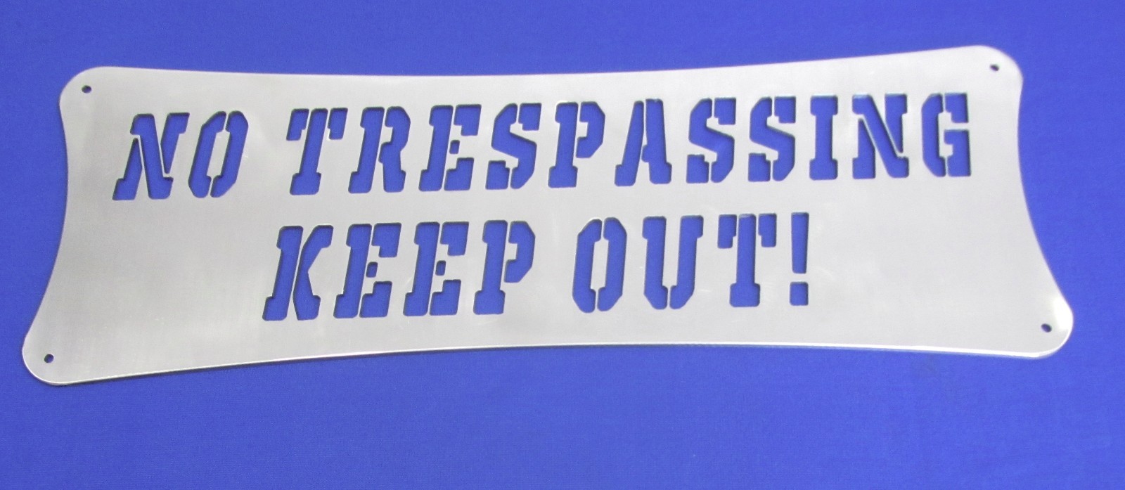 NO TRESPASSING KEEP OUT SIGN 27-3/4″ X 8″ 14 GA. STEEL LAND OWNERS SAFE SECURE