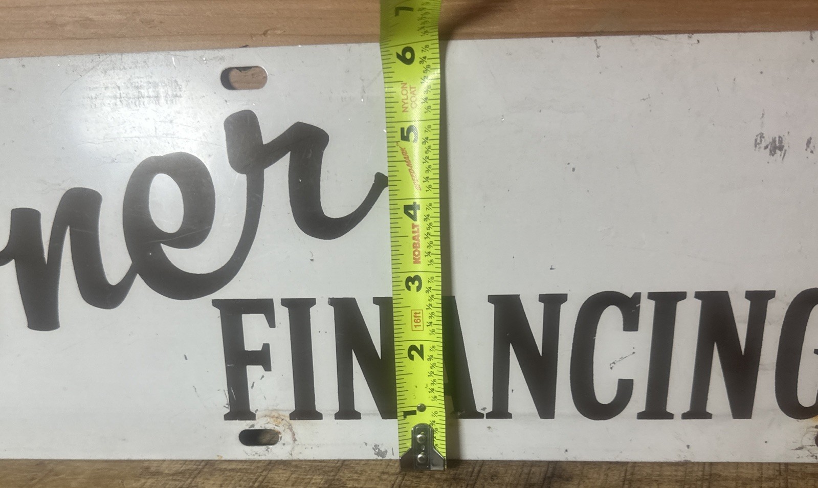 Vintage Two Sided Metal Owner Financing Sign