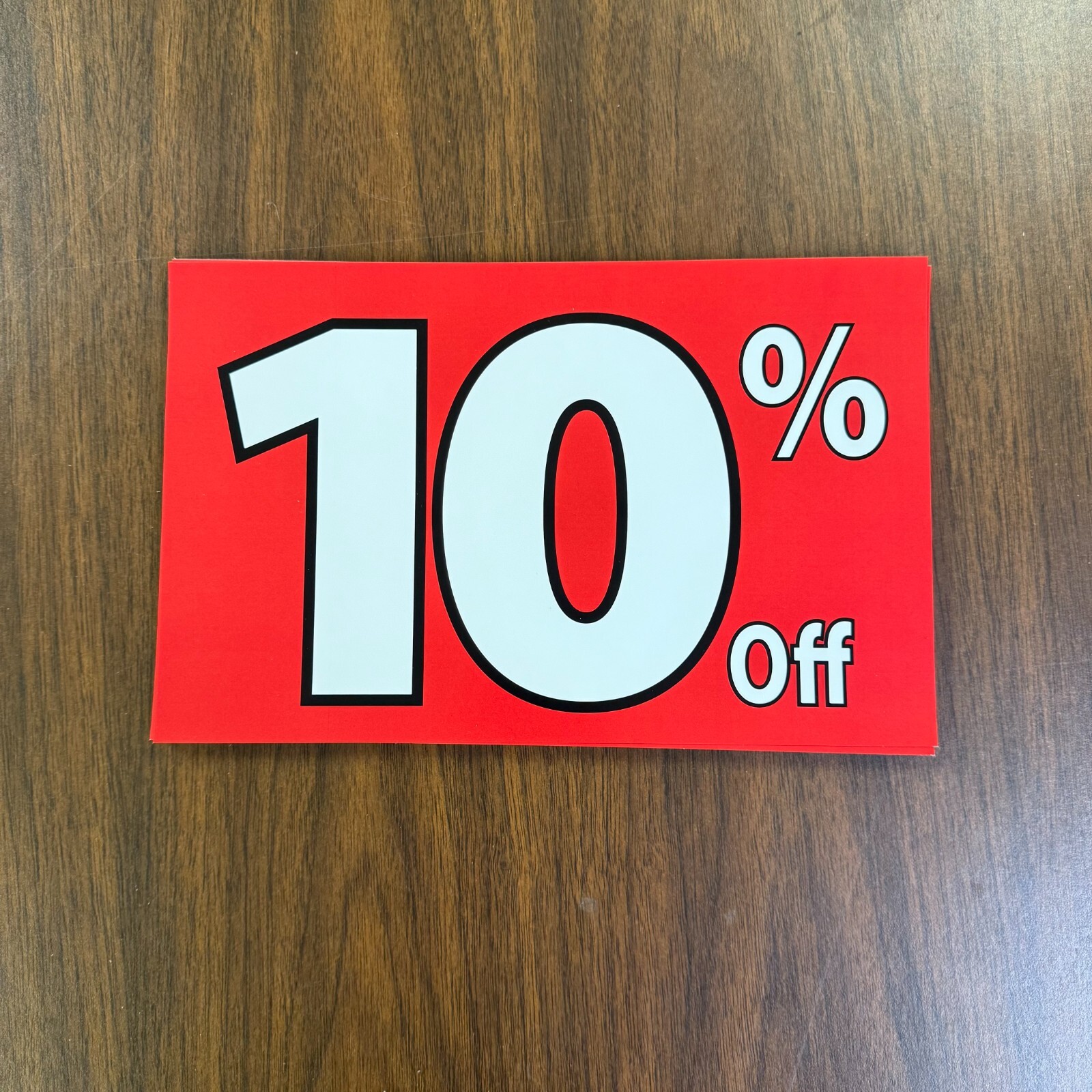 10% Offl Price Signs for Retail Displays -11″w x 7″H-10 pieces