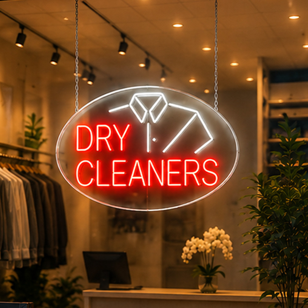 Dry Cleaners LED Neon Sign 28″L x 16″H #34033