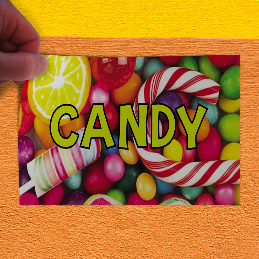 Decal Stickers Candy Outdoor Advertising Printing B Vinyl Store Sign Label