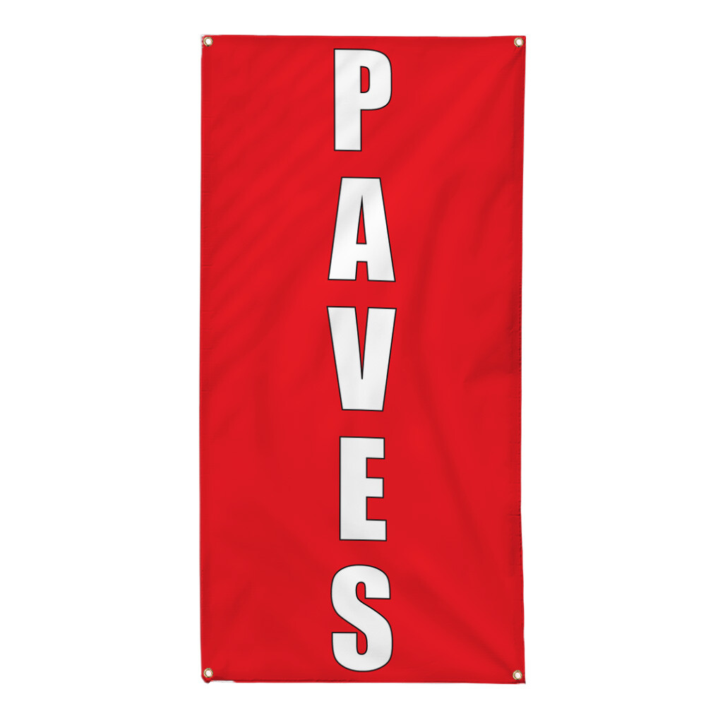 Vertical Vinyl Banner Multiple Sizes Paves Red Home Remodeling Business Outdoor