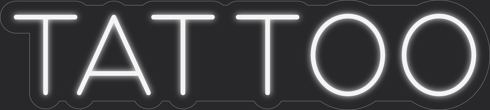 Tattoo Neon LED Sign Business Wall Decor Lighted Store Sign 36 x 8 in.