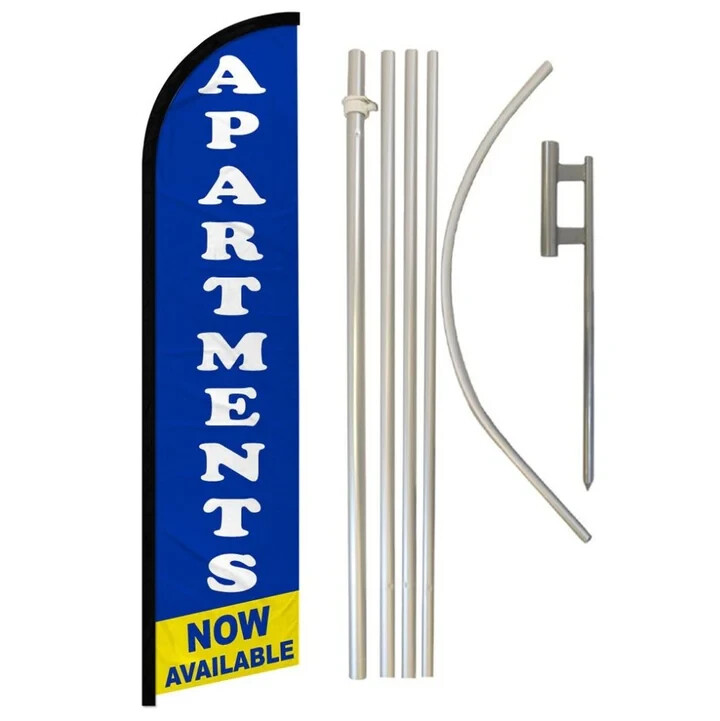 Apartments For Rent Move In Variation Windless Advertising Banner Flag Pole Kit