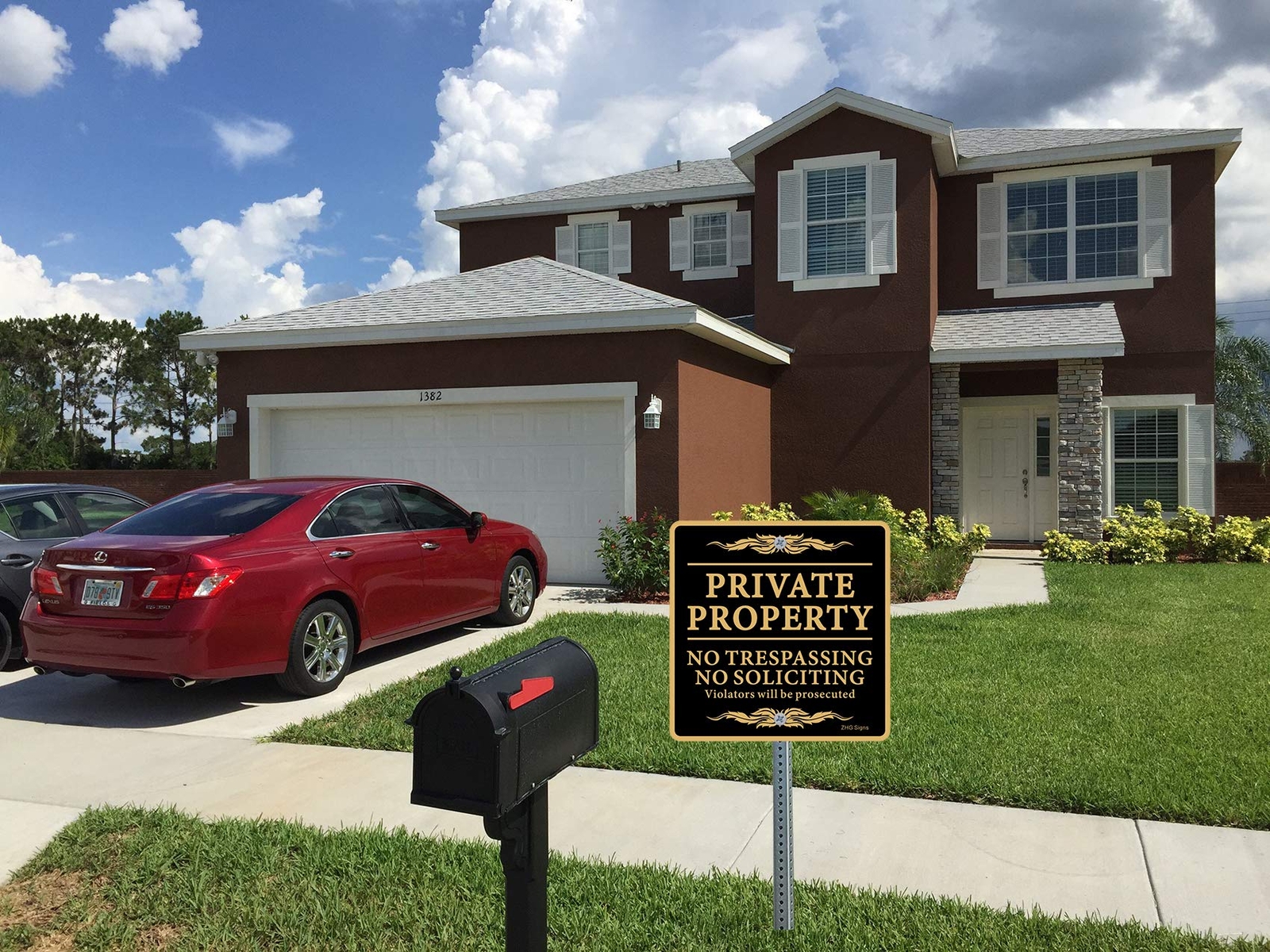 No Trespassing Signs Private Property No Soliciting Warning Sign 12” x 12”