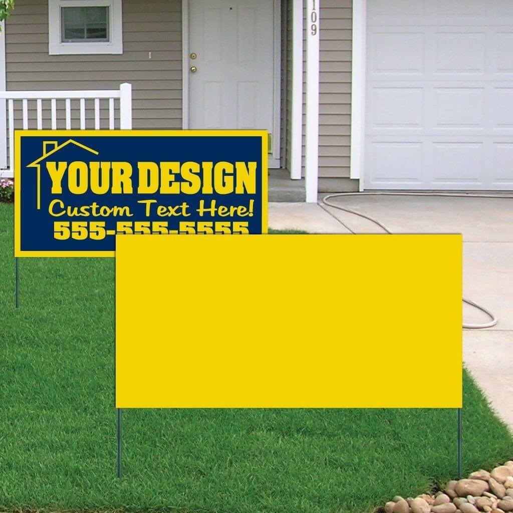 24″x48″ Blank Corrugated Yard Signs, 4mm Corrugated Plastic, Waterproof