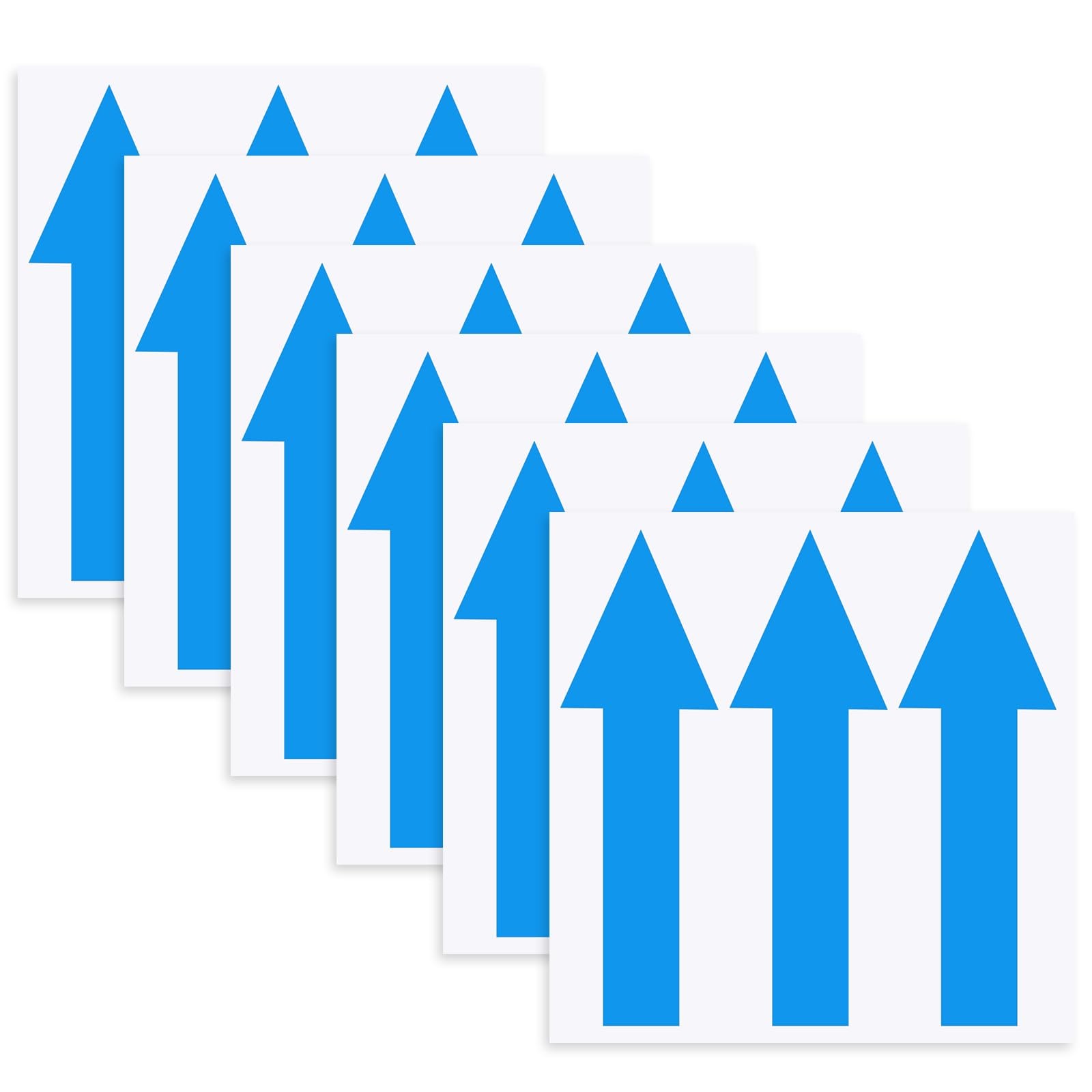 15 Pcs Arrow Stickers – 8″ x 2″ Blue Self-Adhesive PVC Decals – Waterproof & …