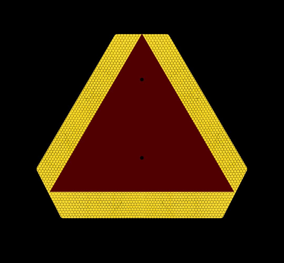 Slow Moving Vehicle Sign, Rust free Aluminium Slow Moving Vehicle Triangle
