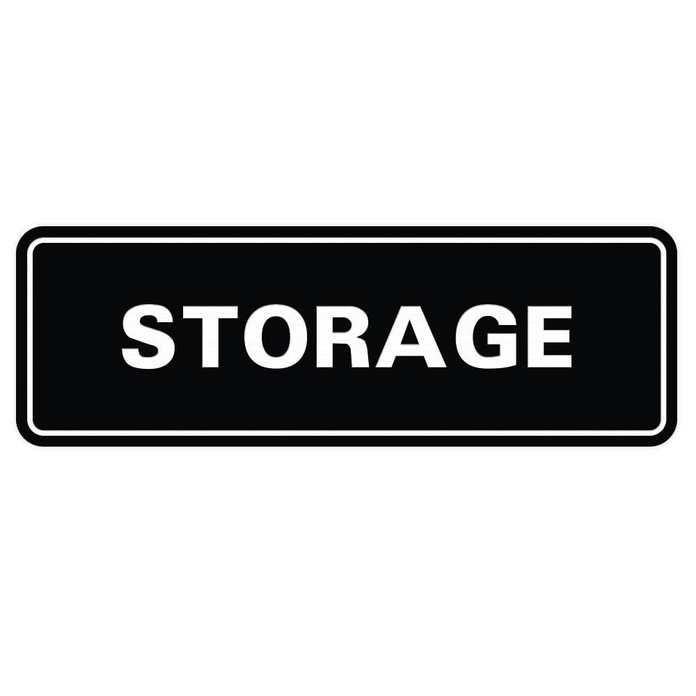 1 PCS Medium Standard Storage Door/Wall Sign Black Business Office Home Marker
