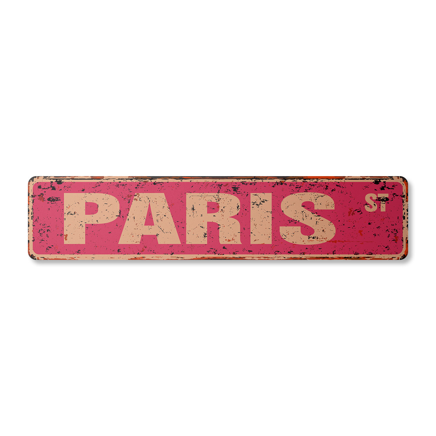 BROWN Vintage Street Sign Childrens Name Room Metal Sign