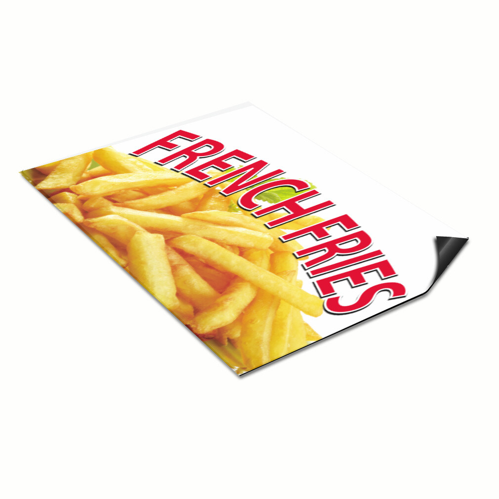Car Magnet Set of 2 French Fries Restaurant Cafe Bar D Industrial Sign