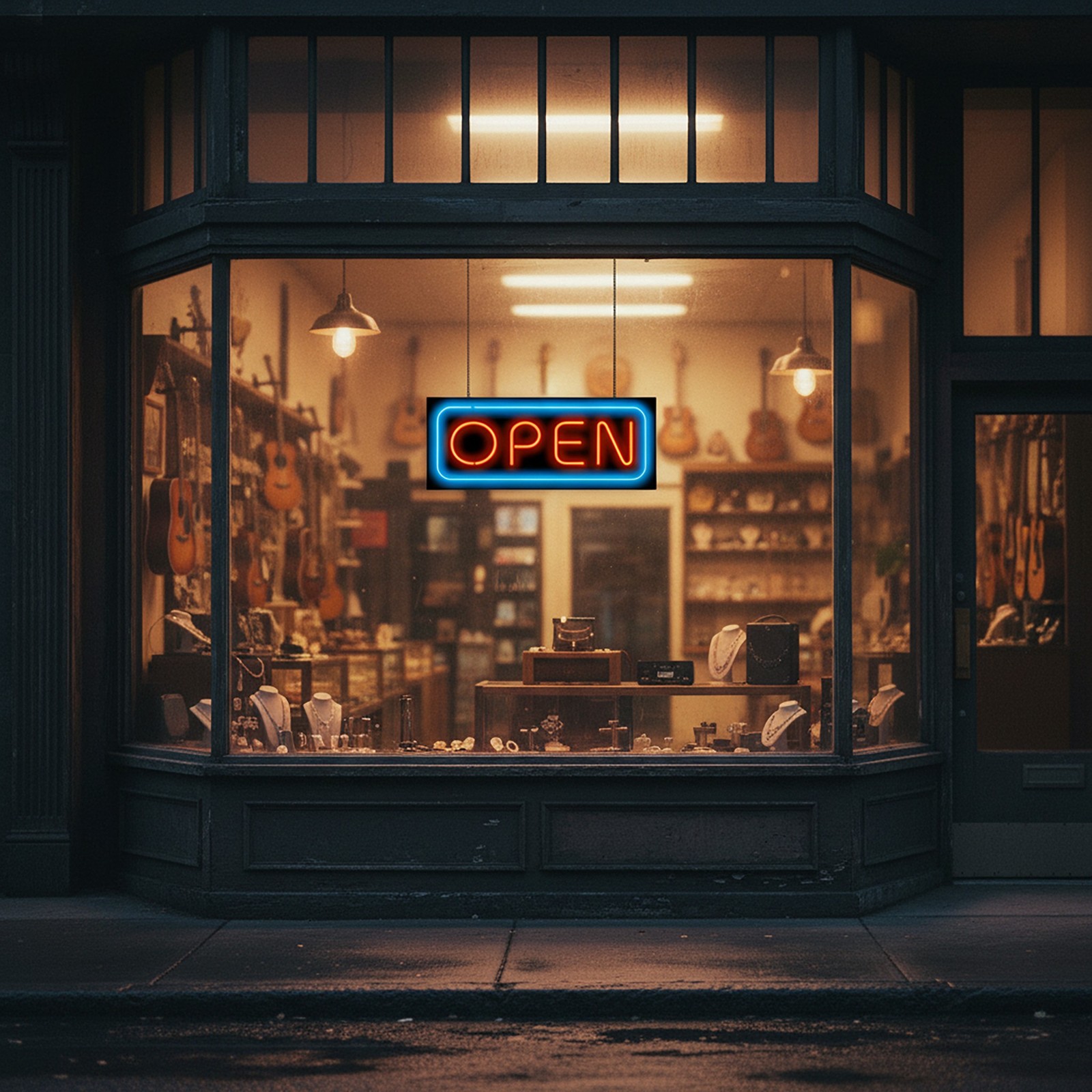 Real Neon Open Sign – Large 32″x13″ – Bright, REAL Neon Attracts More Customers