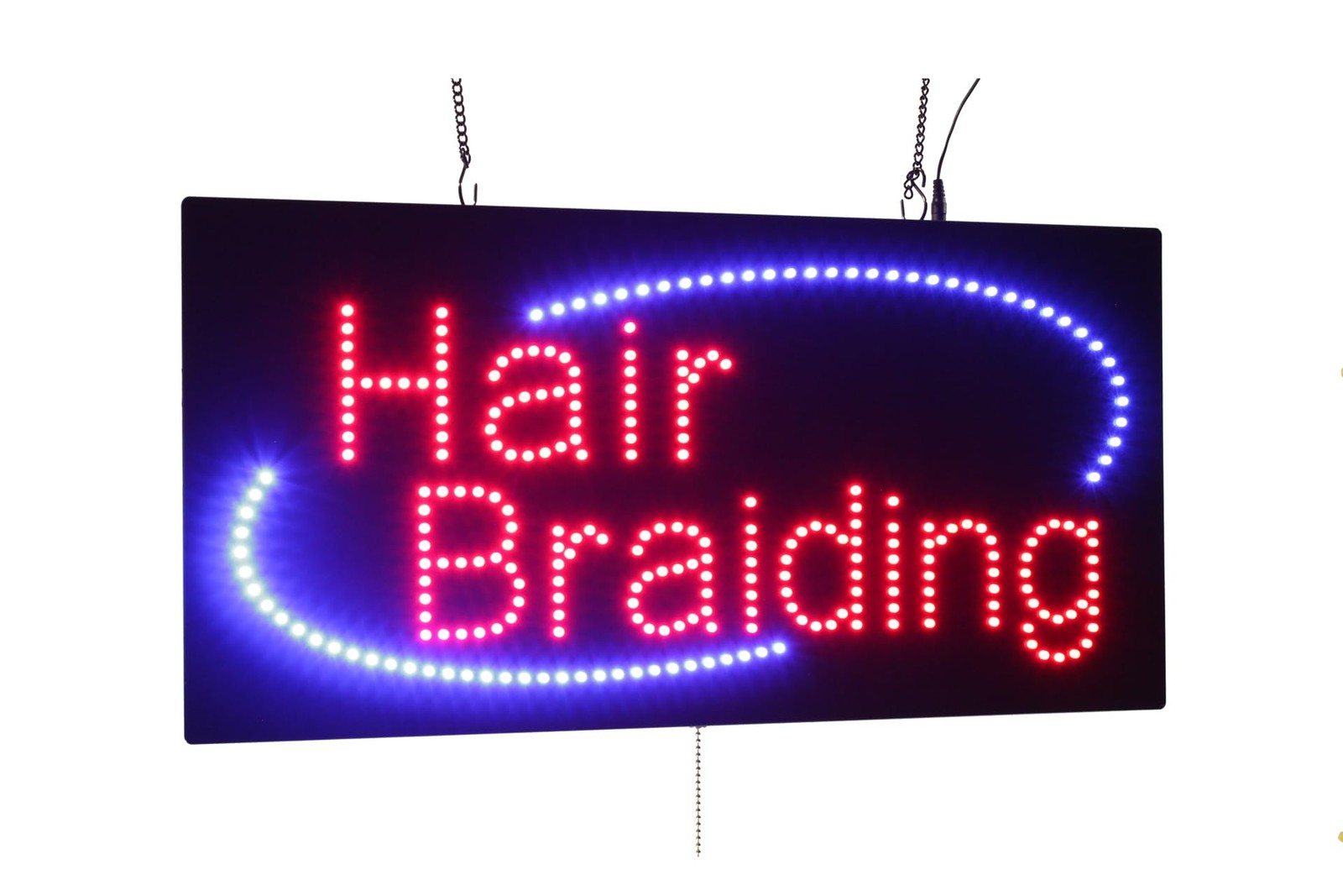 Hair Braiding Sign 24X12 60X30Cm Topking Led Neon Florescent Signage Signboard