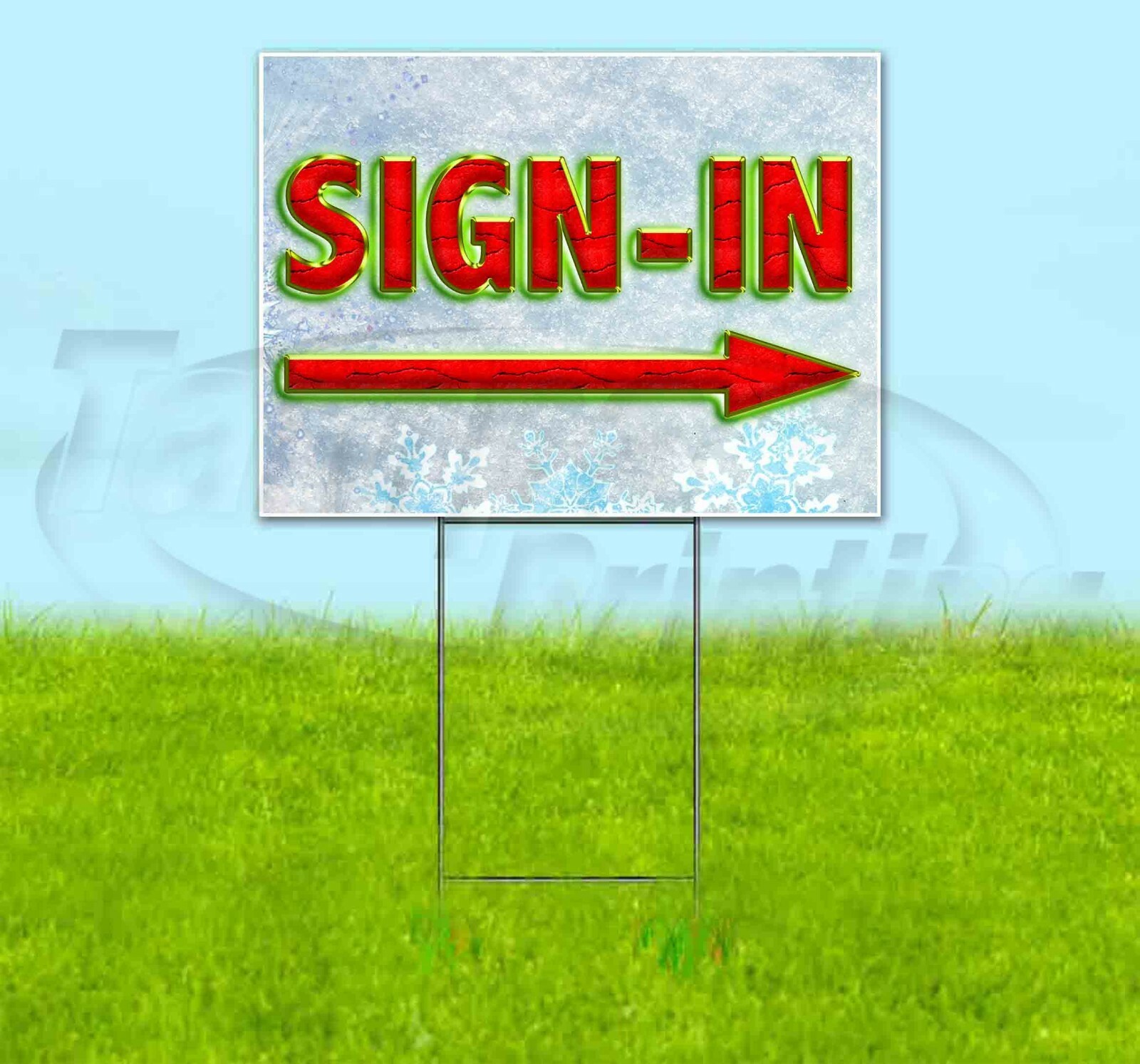 SIGN-IN ARROW 18×24 Yard Sign Corrugated Plastic Bandit Lawn Business CHRISTMAS