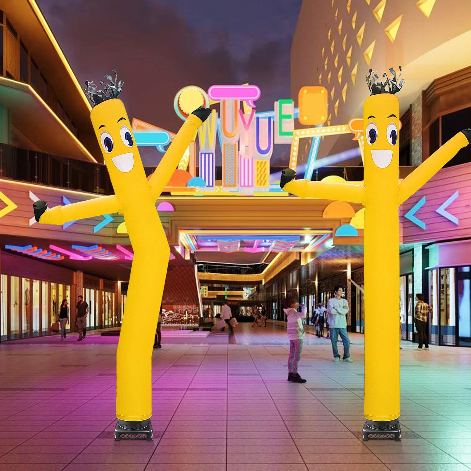 20′ Inflatable Dancer Tube Dancing Guy + Blower Fan – Yellow