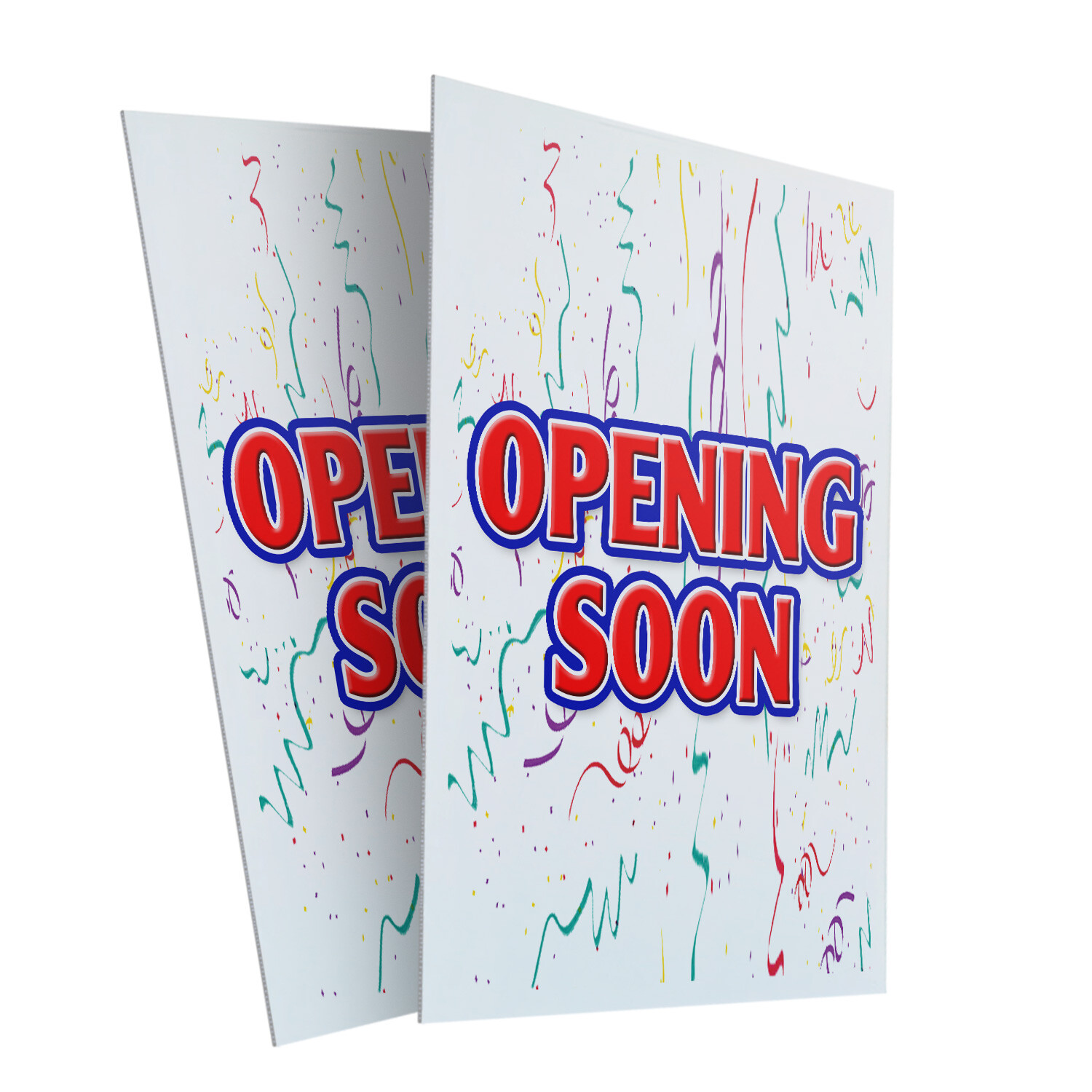 A-frame Sidewalk Opening Soon 24″ x 36″ Double Sided A-Frame Sidewalk Sign