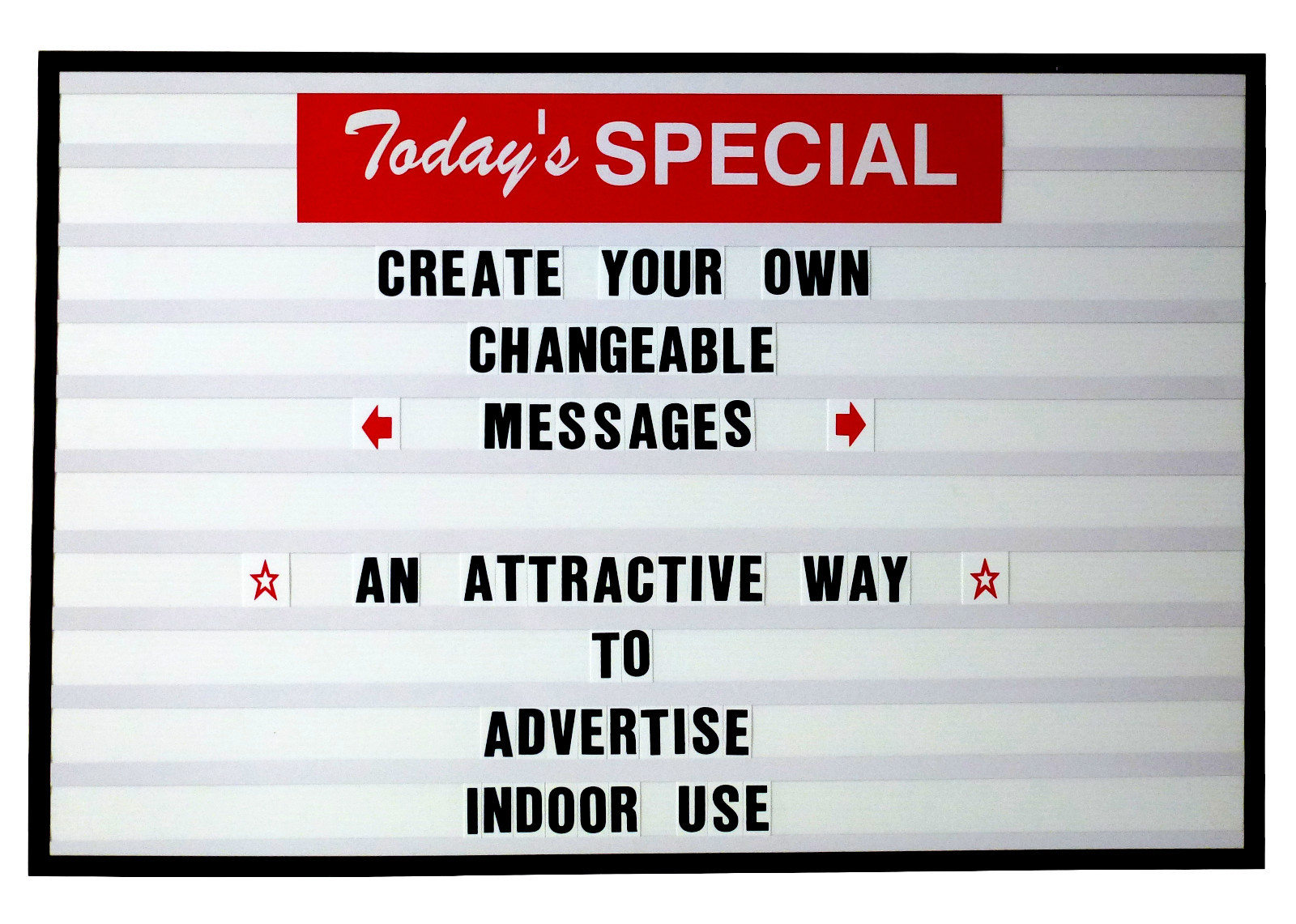 2 inch Changeable Message Letters Marquee Sign – Window Menu Price Board 36″x24″