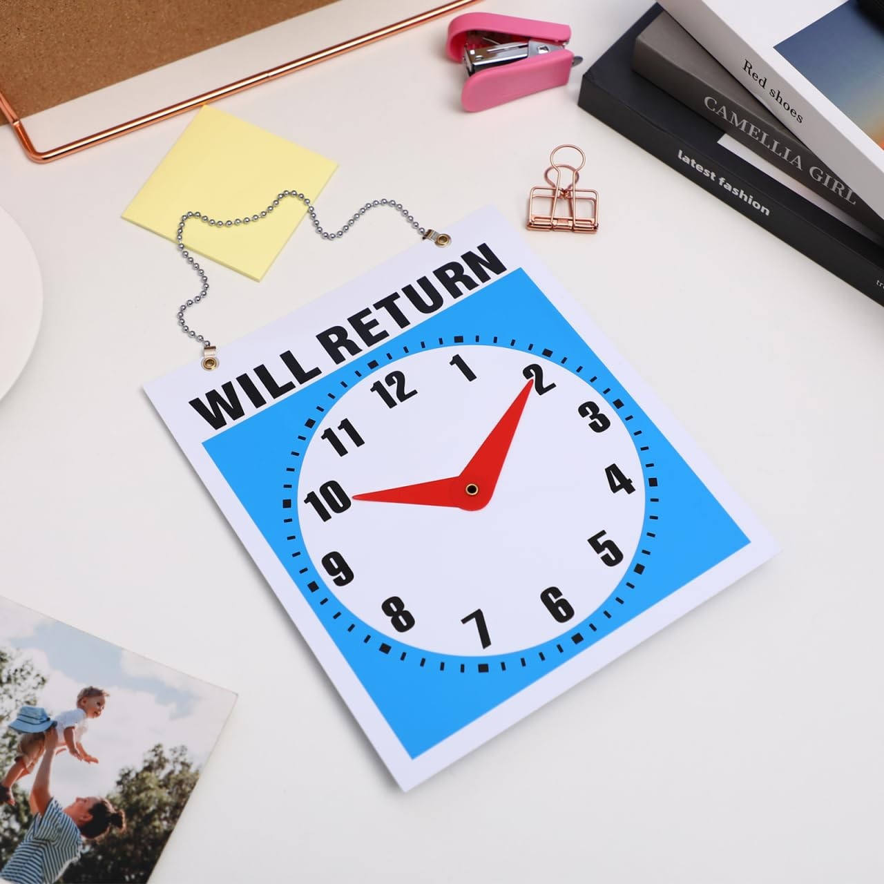 Ipetboom 1Pc Double-Sided Open/Come in/Will Return Sign 22cm*19cm, Picture 1
