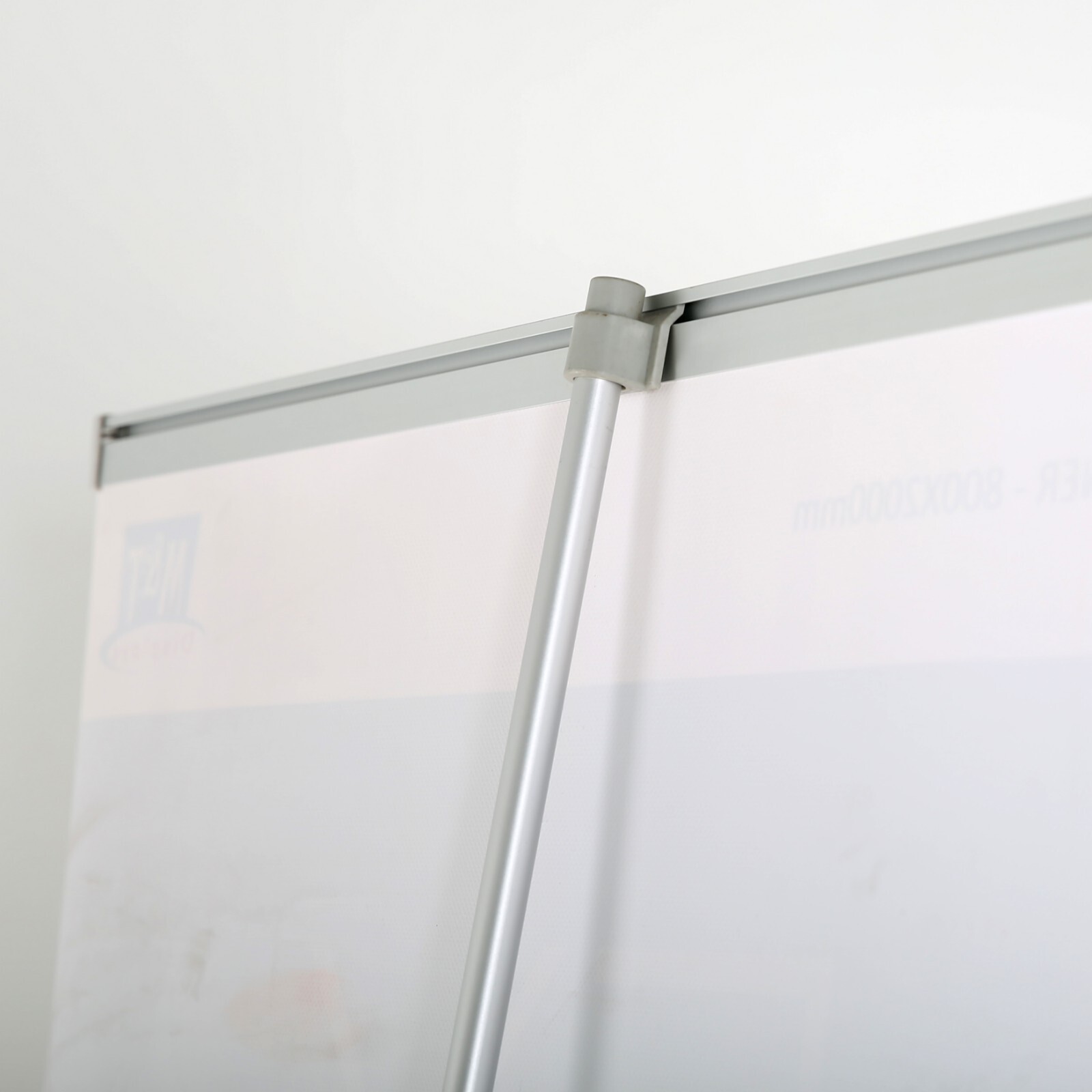 Retractable Roll Up Banner Floor Standing 24×78.75 Inch Silver Aluminum with Bag