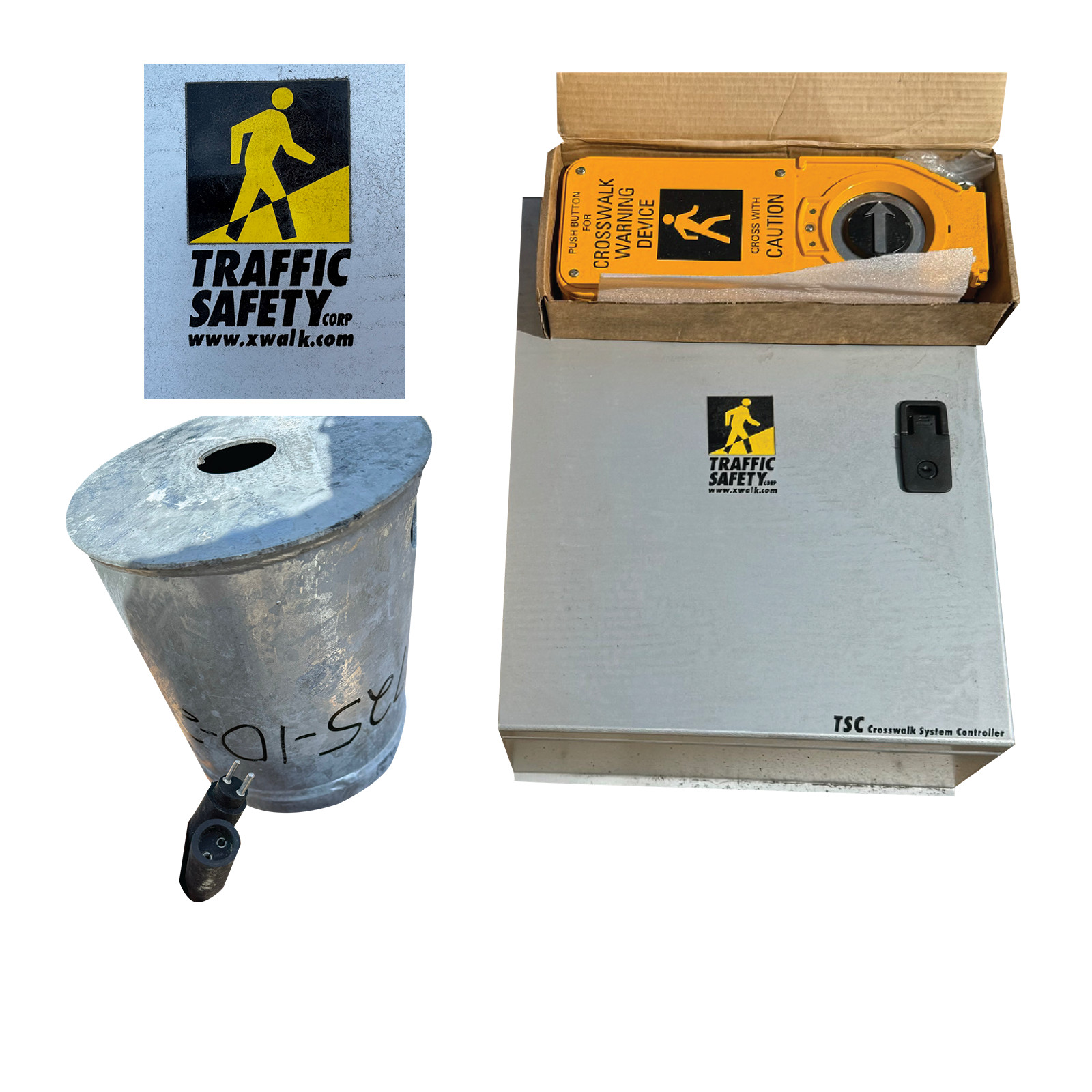 NOB Crosswalk Warning Signal System MUTCD Pedestrian LED Traffic Push Button