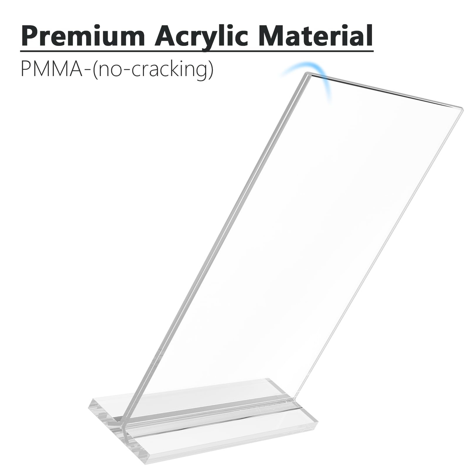 MaxGear Acrylic Sign Holder 8.5×11 Inches 2 Pack, Double 8.5”x11”, Clear