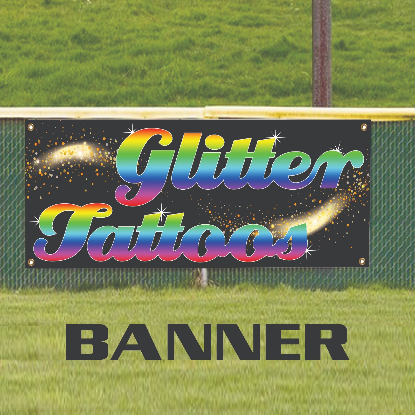 Glitter Tattoos Shop Vinyl Banner Body Art Advertising Outdoor Printed Banner