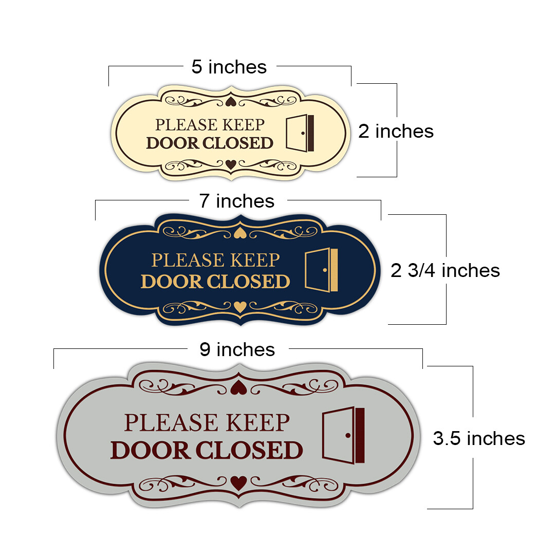 Designer Please Keep Door Closed (Image) Wall or Door Sign