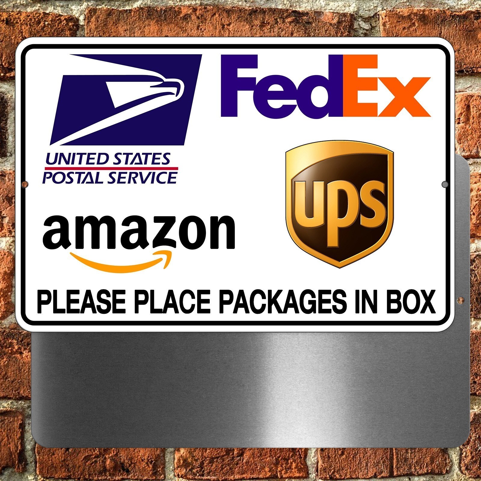 Package Delivery Place Packages In Box Sign / Decal