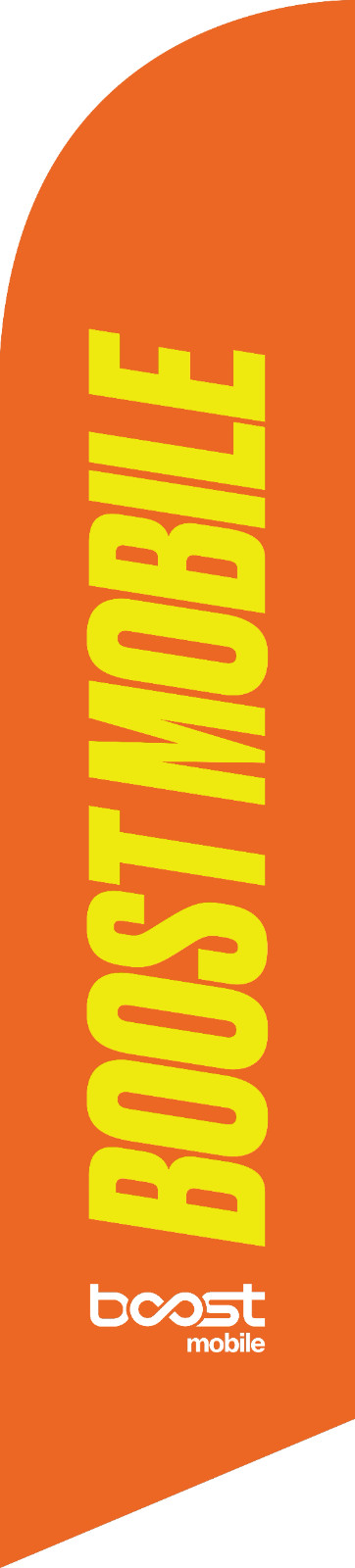 Boost Mobile Windless Flag-Swooper Banner Sign Flag 15′ Quality Hardware Kit.
