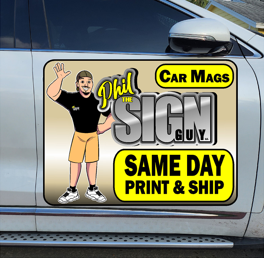 2 PACK – 12×24 INCH CUSTOM CAR MAGNETS MAGNETIC AUTO TRUCK SIGNS MADE IN THE USA