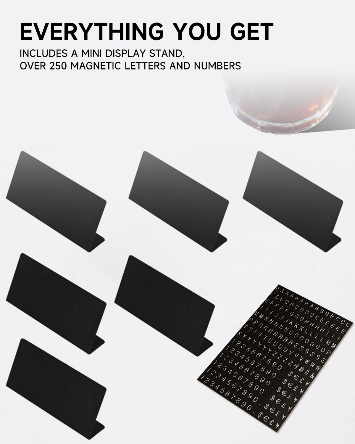 Mini Magnetic Letter Display Signs – Chalkboard-Style Reusable Food Price Lab…