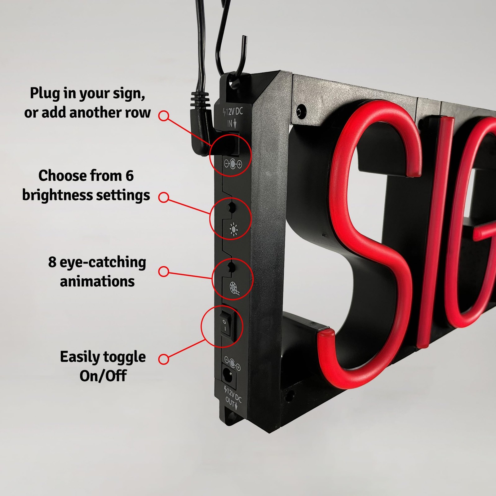 SpellBrite ER Sign | Neon ER Sign Look, LED Light | 9.0″ x 6.3″