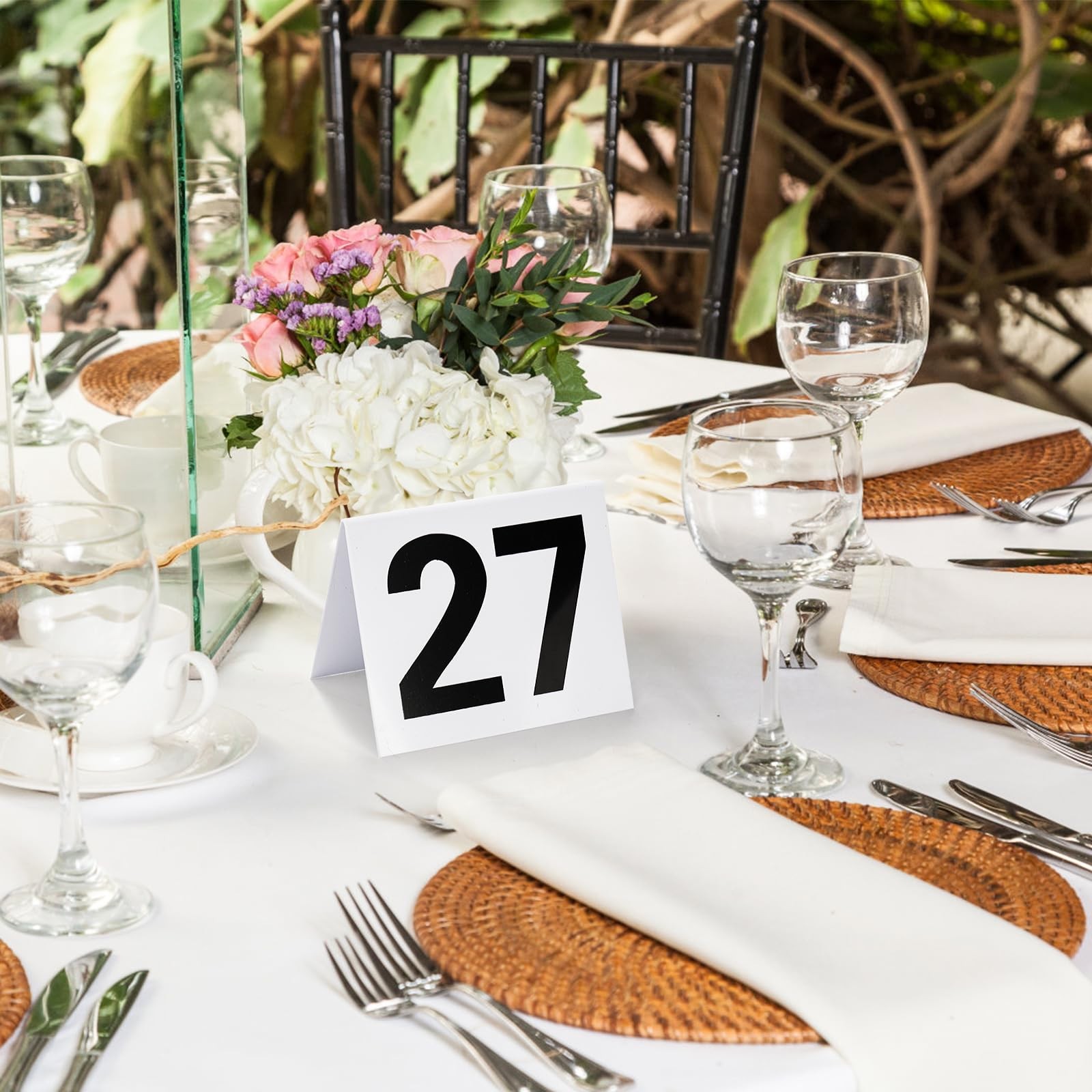 30 PCS Restaurant Table Numbers 130 Acrylic Tent Seating Signs 3.5x3x2.3 In