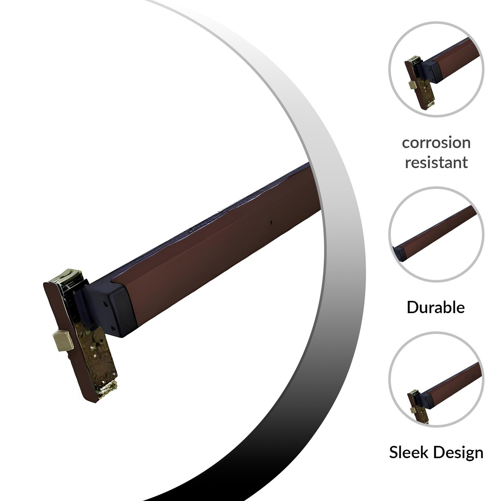 FHC 8410L36DU Adams Rite Mortised Exit Device LHR 36″ – Bronze Anodized