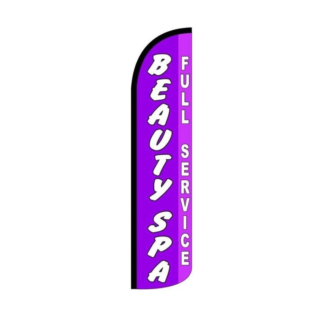 Beauty Spa Full Service Swooper Flutter Feather Flag | 3ft W x 11.5ft Tall
