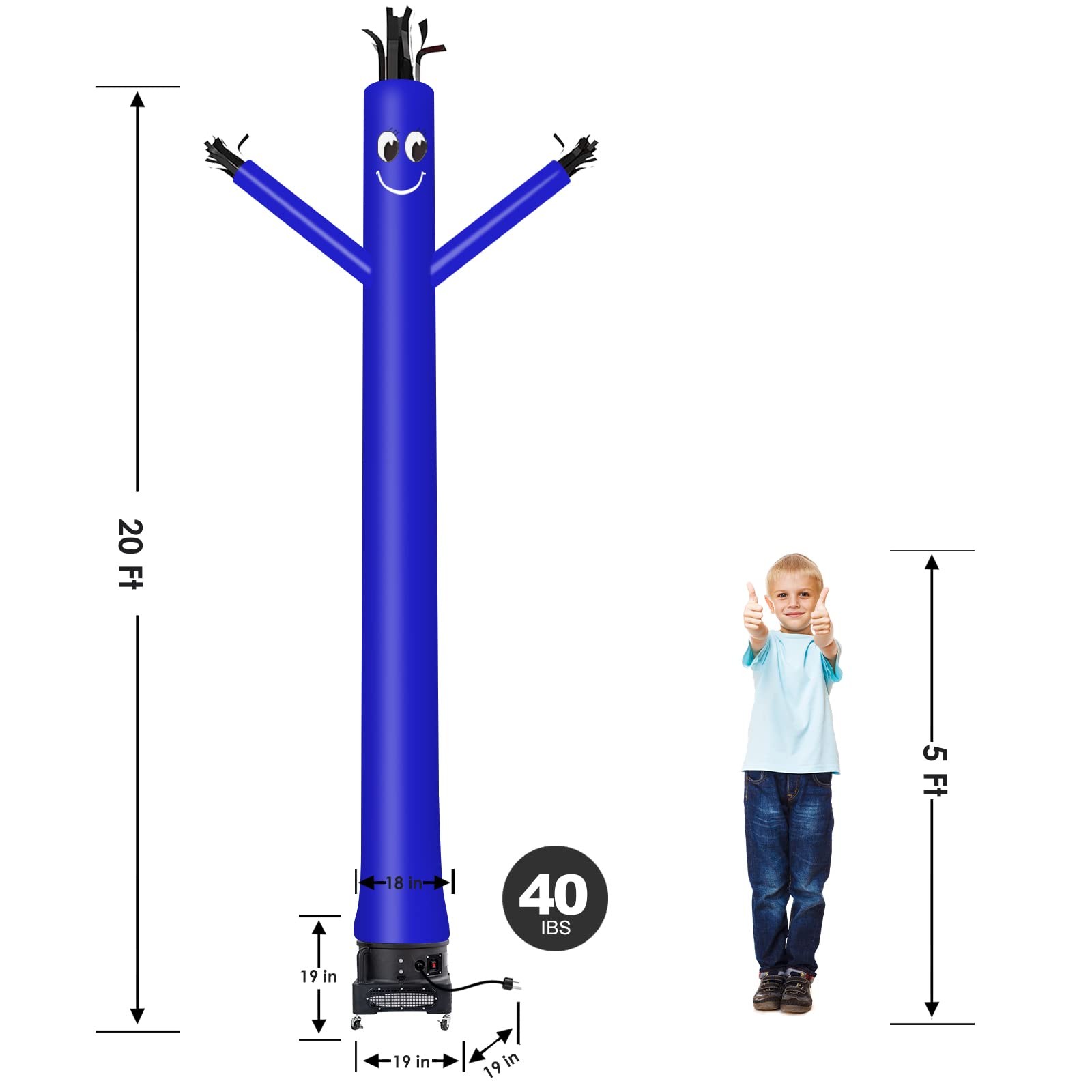 20ft Inflatable Tube Guy Puppet with 1HP Blower Complete Dancing Set