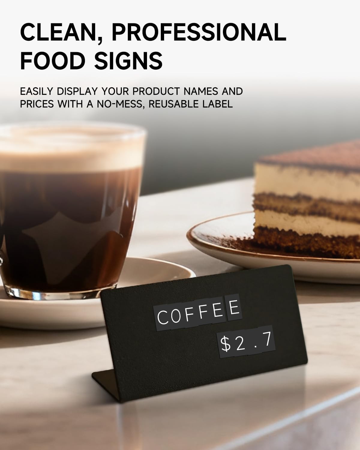 Mini Magnetic Letter Display Signs – Chalkboard-Style Reusable Food Price Lab…