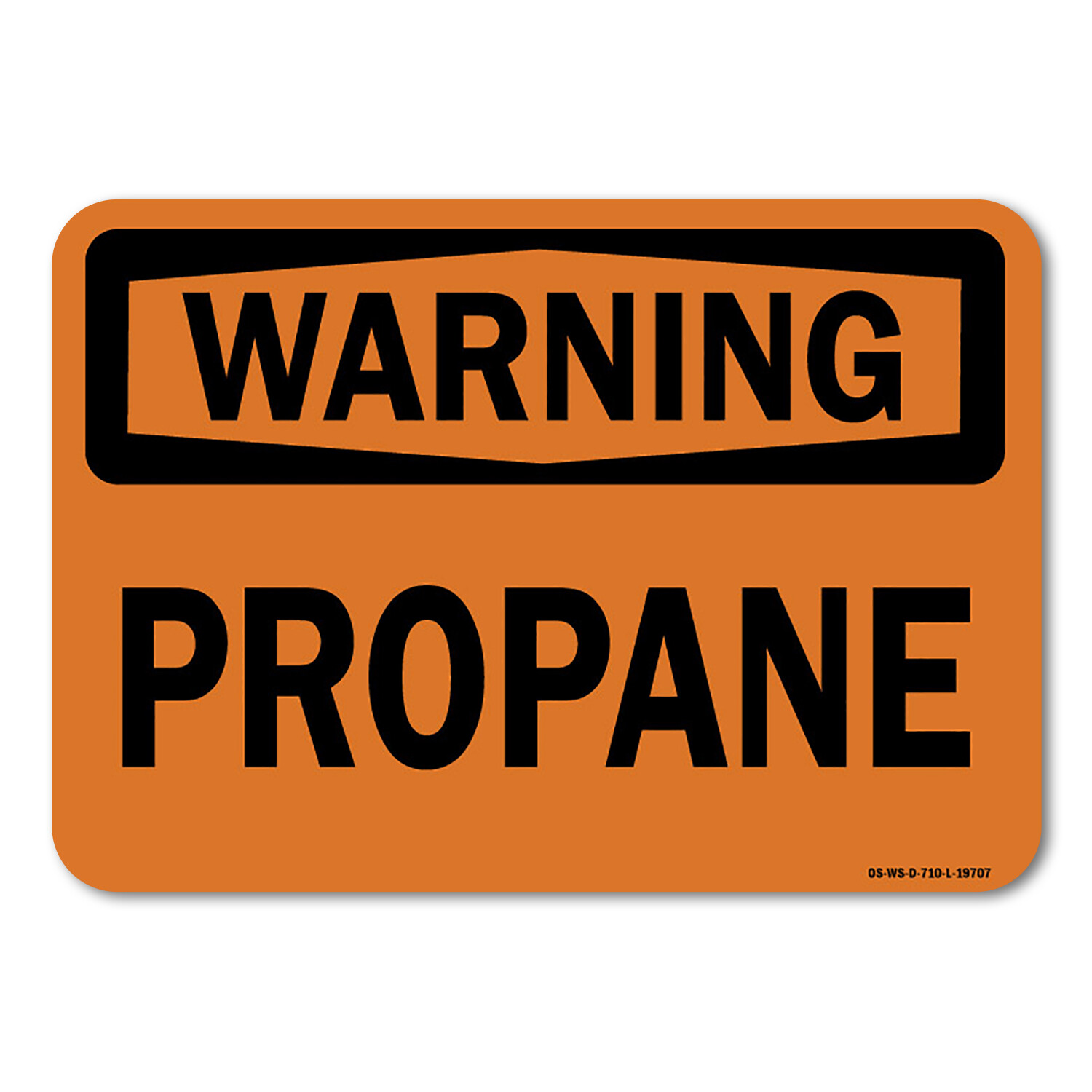 Propane ANSI OSHA ANSI Warning Sign Metal Plastic Decal