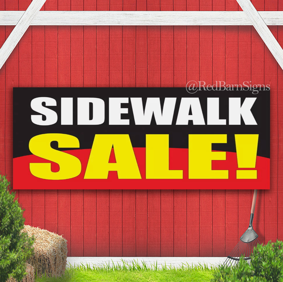 Sidewalk Sale One-Sided Banner Signs with Grommets
