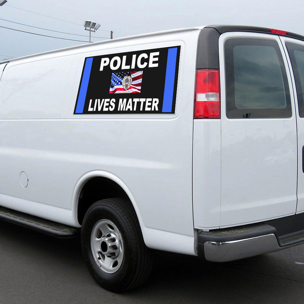 Car Magnet Set of 2 Police Lives Matter Support Police Industrial Sign