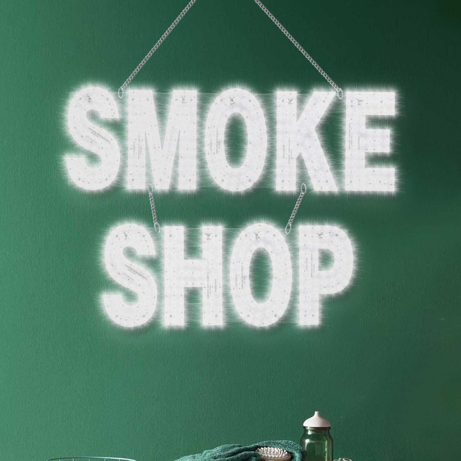 30″x20″ Large LED Smoke Shop Sign for Smoke Shop, Super Bright Unique Design …