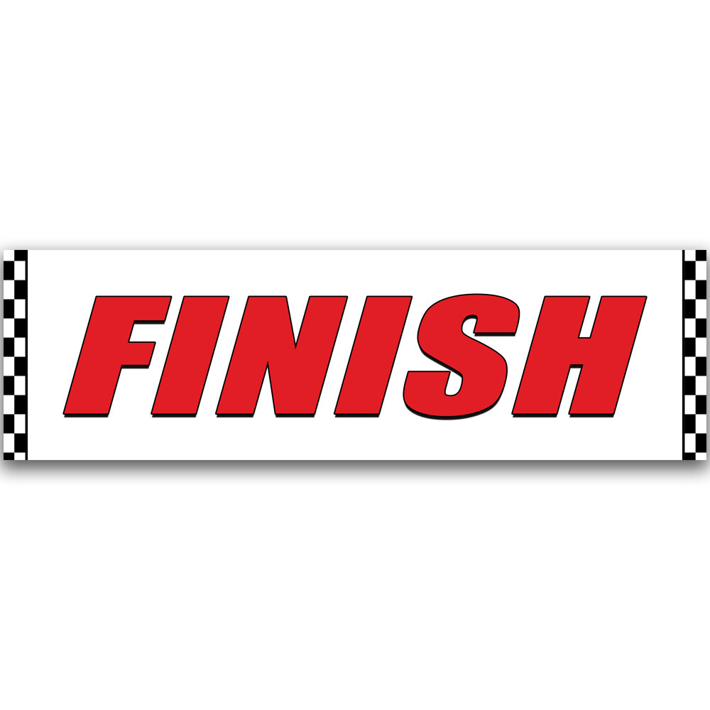 Finish Vinyl Banner with Optional Sizes (Made in the USA)