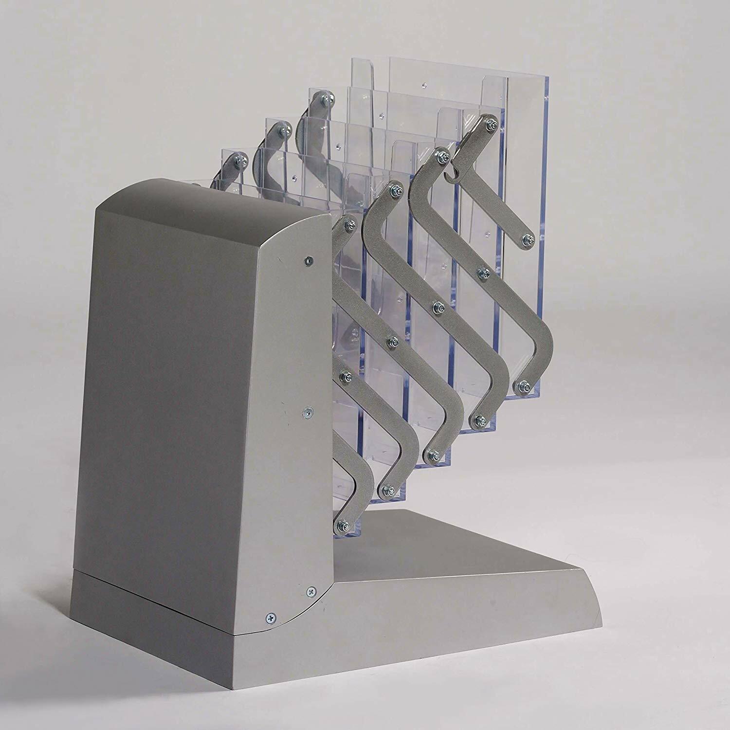 8.5×11.5, Pocket Literature Floor Zig Zag Folding Display Stand, Adjustable